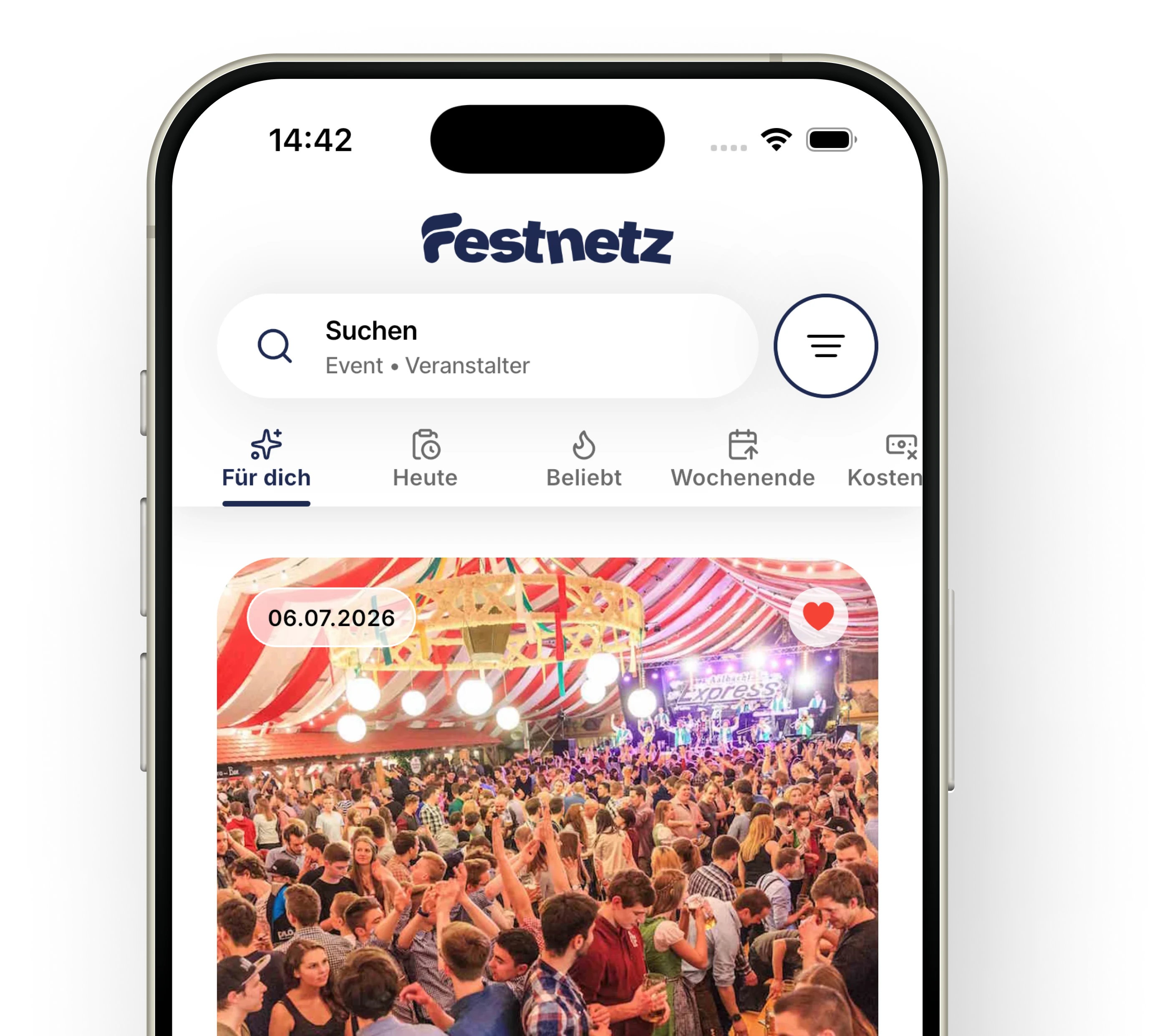 Festnetz App - Startbildschirm
